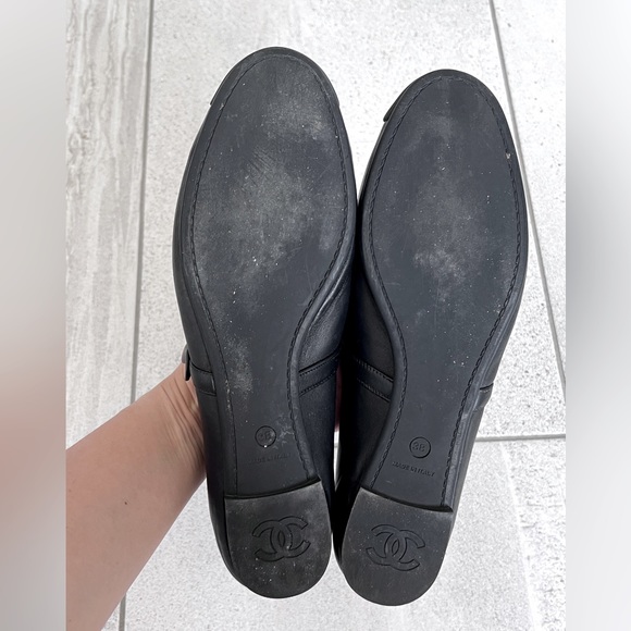 Authentic Chanel black leather Mary Jane sz 38 worn once - Picture 8 of 10